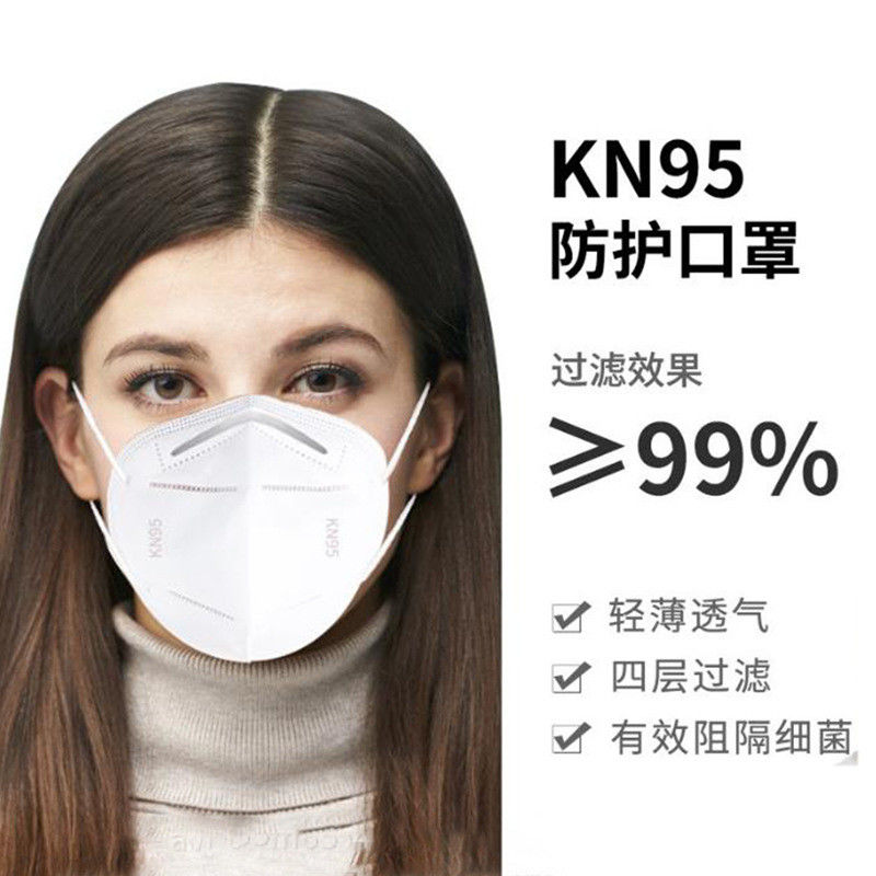 Weiße chirurgische medizinische Maske N95/sondern Atemmaske des Gebrauchs-N95 kein Ventil aus