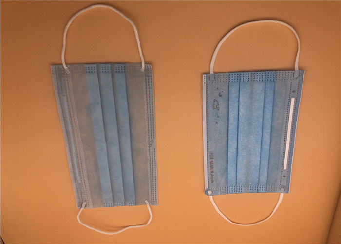 3 Falten-weiße Breathable Wegwerfmaske mit Bindung auf Spunlace/Spunbond
