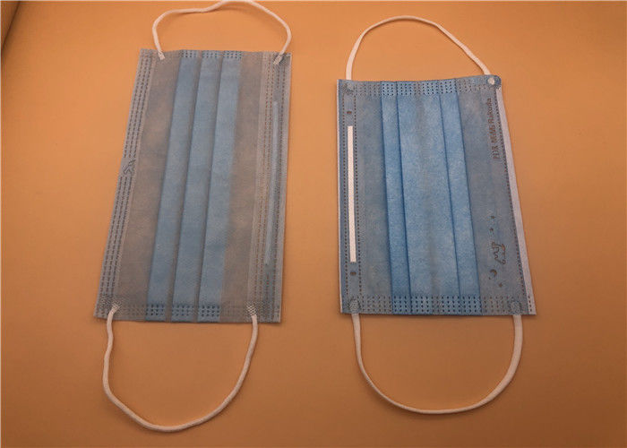 3 Falten-weiße Breathable Wegwerfmaske mit Bindung auf Spunlace/Spunbond