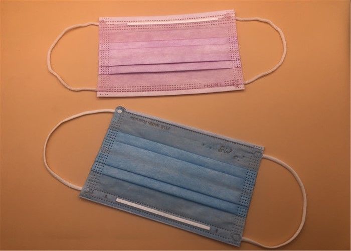 weiße Breathable Wegwerfmaske 3Ply mit Bindung auf Spunlace/Spunbond