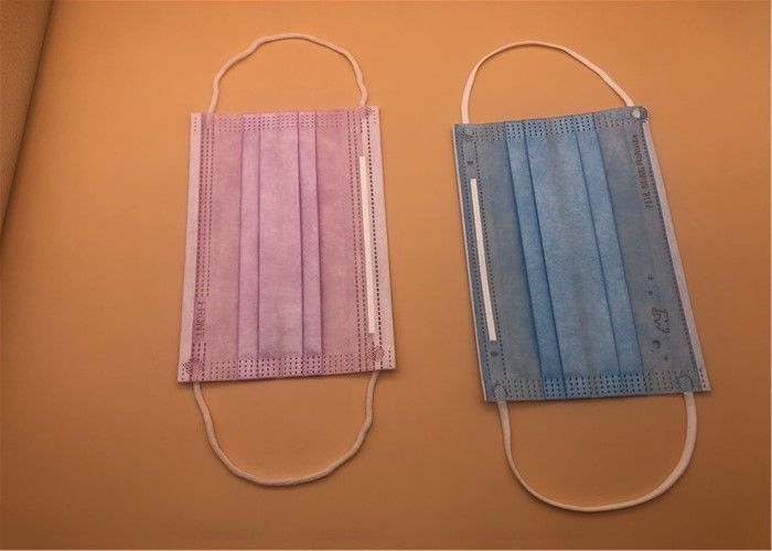 weiße Breathable Wegwerfmaske 3Ply mit Bindung auf Spunlace/Spunbond