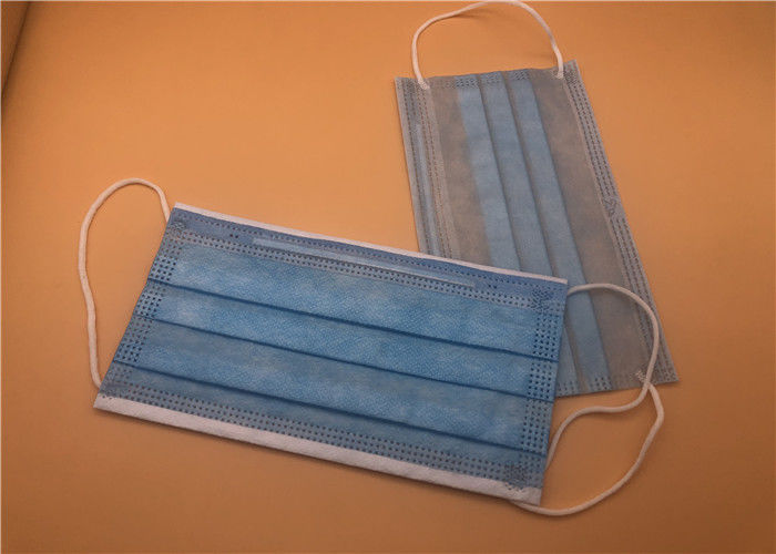 Blau 3 Schicht-Gesichtsmaske-Breathable flüssiges beständiges einfaches Tragen schützend