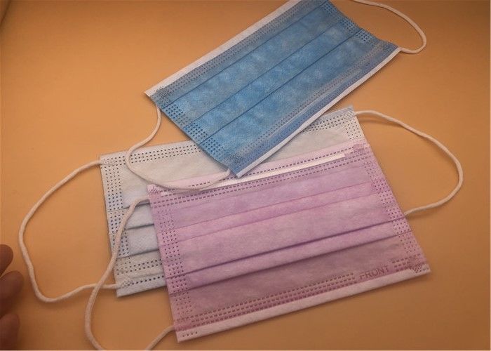 Antibakterielles Mittel 3 Falten-chirurgische Gesichtsmaske-elastische Ohr-Schleifen-Mund-Abdeckung schützend