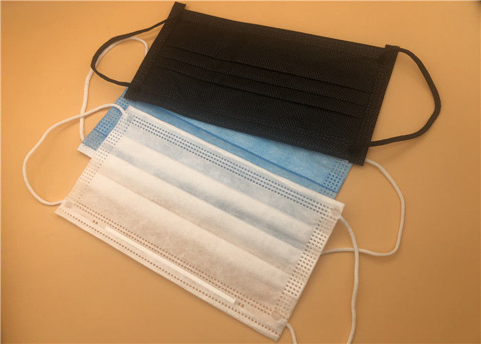Breathable 3 Falten-medizinische Wegwerfmaske mit Bindung auf gesponnener Spitze gesponnener Bindung