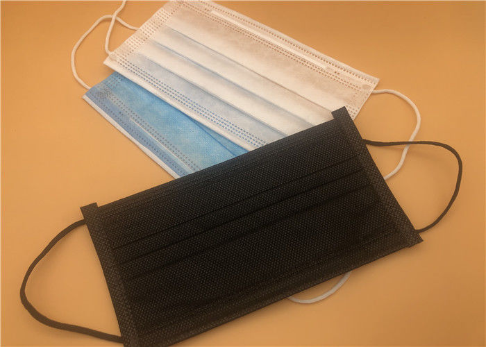 Breathable 3 Falten-medizinische Wegwerfmaske mit Bindung auf gesponnener Spitze gesponnener Bindung