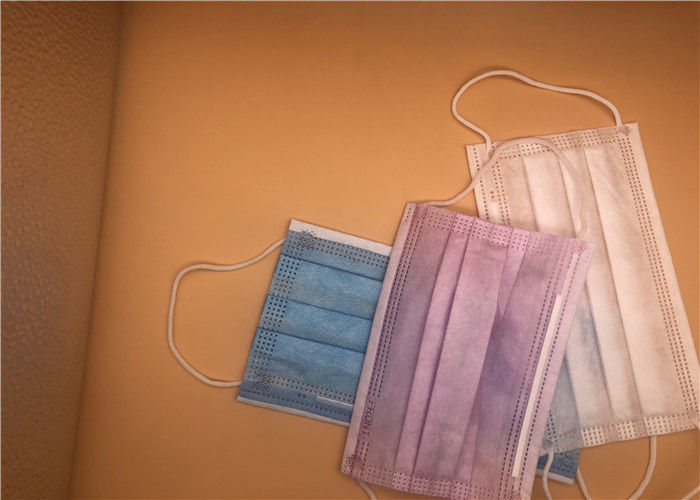 3 Falten-medizinische Wegwerfmaske keine Glasfaser-Hypoallergenic blaue Farbe