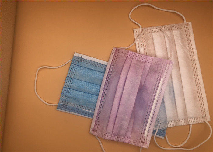 3 Falten-medizinische Wegwerfmaske keine Glasfaser-Hypoallergenic blaue Farbe